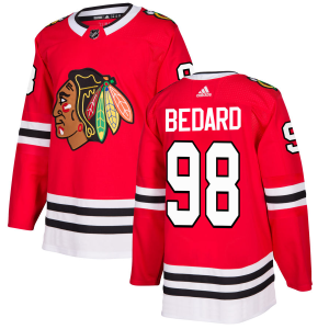 Pánské NHL Chicago Blackhawks dresy 98 Connor Bedard Authentic Červené Adidas Domácí