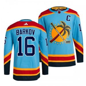 Pánské NHL Florida Panthers dresy Aleksander Barkov 16 Reverse Retro 2.0 Modrý 2022-23
