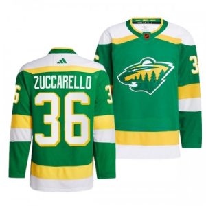 Pánské NHL Minnesota Wild dresy Mats Zuccarello 36 Reverse Retro 2.0 Zelená 2022-23