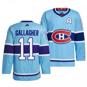 Pánské NHL Montreal Canadiens Dresy Brendan Gallagher 11 Reverse Retro 2.0 Modrý 2022-23