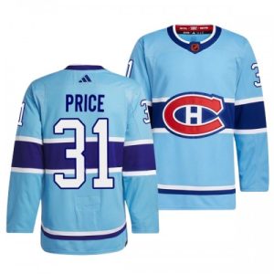 Pánské NHL Montreal Canadiens Dresy Carey Price 31 Reverse Retro 2.0 Modrý 2022-23