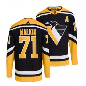 Pánské NHL Pittsburgh Penguins Dresy Evgeni Malkin 71 Reverse Retro 2.0 Černá 2022-23
