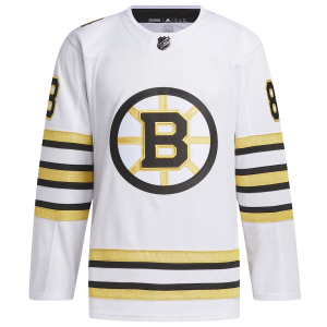 NHL Boston Bruins Dres David Pastrnak 88 100th Anniversary 2023-24 Bílý Authentic