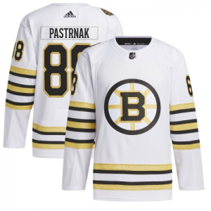 NHL Boston Bruins Dres David Pastrnak 88 100th Anniversary 2023-24 Bílý Authentic