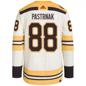 NHL Boston Bruins Dres David Pastrnak 88 100th Anniversary 2023-24 Krém Authentic