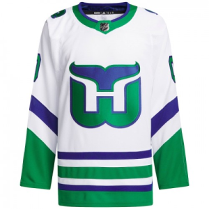 NHL Carolina Hurricanes Dres Personalizované Heritage Classic Adidas 2023-24 Bílý Modrý Zelená Authentic