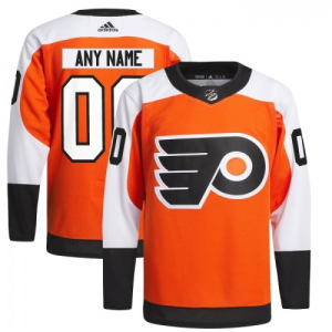 NHL Philadelphia Flyers Dres Personalizované Adidas 2023-24 Domácí Oranžový Bílý Authentic