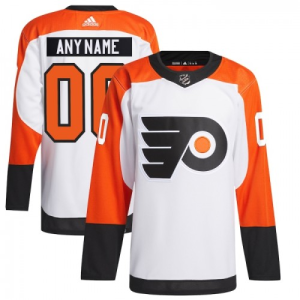 NHL Philadelphia Flyers Dres Personalizované Adidas 2023-24 Venkovní Bílý Oranžový Authentic