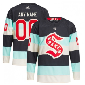 NHL Seattle Kraken Dres Personalizované Adidas 2023-24 Modrý Winter Classic Authentic