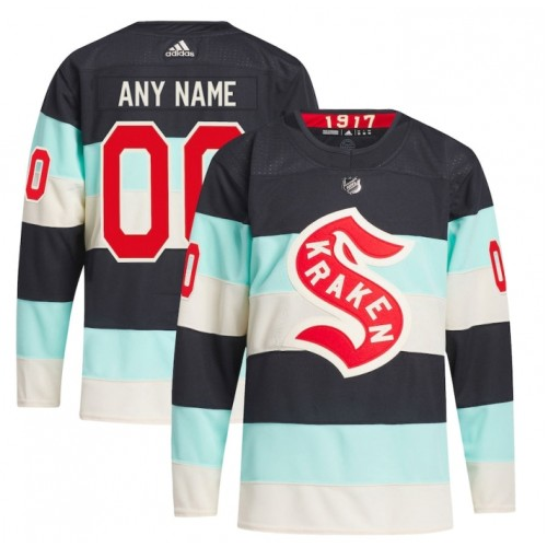 NHL Seattle Kraken Dres Personalizované Adidas 2023-24 Modrý Winter Classic Authentic