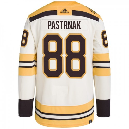 Pánské NHL Boston Bruins Dresy David Pastrnak 88 100th Anniversary Krém 2023-24